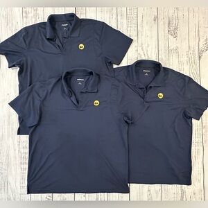 3 Pack  Buffalo Wild Wing Blue Polo Work Uniform Shirt Size 3XL Short Sleeve BWW
